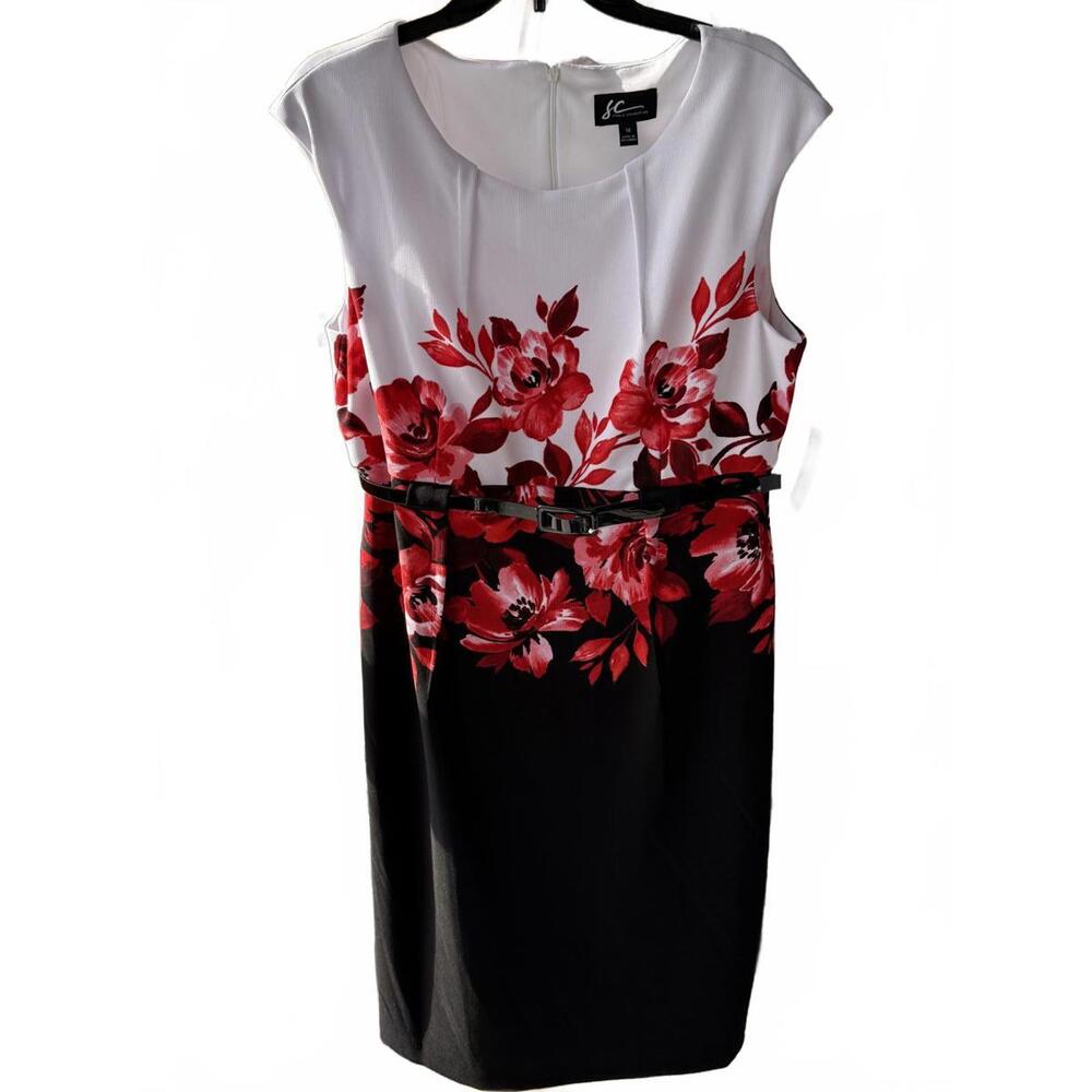 Studio Connection Women's Floral Print Sheath Dress Size 14